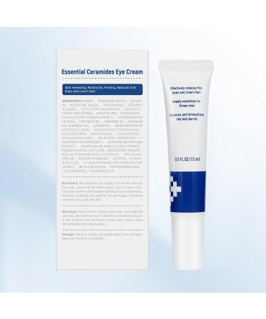 Eye Cream for Wrinkles, Fine Lines & Crows Feet - With Ceramides, Peptides + Caffeine + Niacinamide - Anti Aging Skin Renewing Under Eye Cream for Men and Women, 0.5 Oz Unscented - Buy Online on GoSupps.com