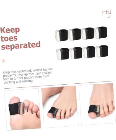 4 Pairs Black Toe Separators for Women and Men - Toe Spreaders for Bunions - Nursing Supplies - Invisible Design 2.5x1.9cm - Buy Online on GoSupps.com
