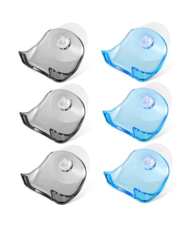 Minkissy 6 pieces of suction cup shear holder shower wall shaver holder Razor holder hanging hook shaver holder for wall razing holder Razor holder clothes hanger