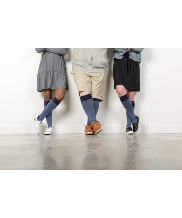 VIM & VIGR 30-40 mmHg Compression Socks for Women & Men - Navy Heathered Collection (Small/Medium) | International Shipping Available - Buy Online on GoSupps.com