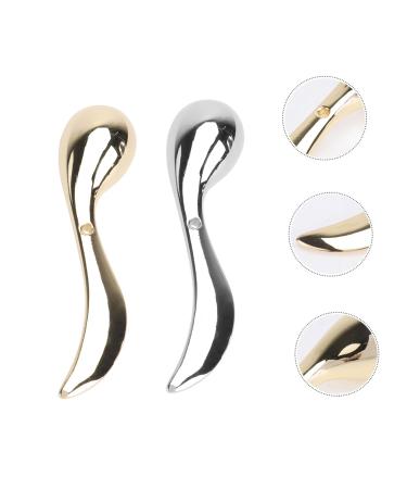 Minkissy 4 PCs Eye Cream Makeup Spatula Set | Facial Massage Tools for Skincare | Gold & Silver Mini Mud Spoons | International Shipping Available - Buy Online on GoSupps.com