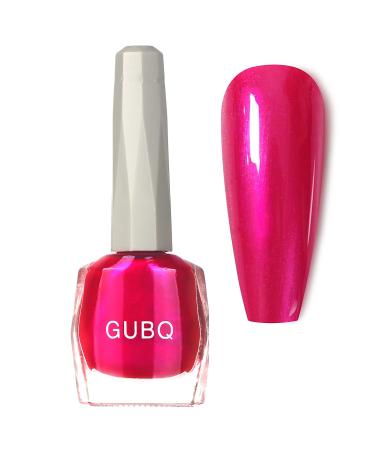 Pink Red Nail Varnish - Shimmer Pearl Nail Polish - Bright Pink Pearlescent Nail Polish Quick Dry - Oil Base Breathable Nail Polish Long Lasting No Chip No Bake For Manicure Home Hot Pink