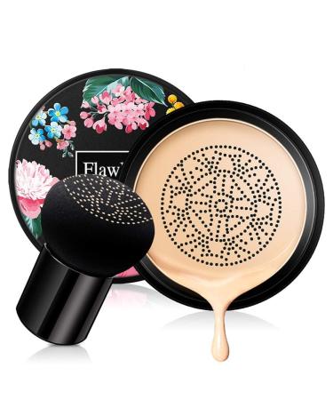 Mushroom Head Air Cushion BB Cream Conceal Lasting Nude MakeUp Moisturizing Brightening Pigment CC Liquid Foundation Even Skin Tone Makeup Base Primer (Natural)