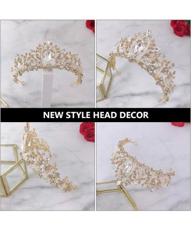 FRCOLOR White Tiara Crown Crystal Silver Headband Diamond Bridal Headdress Wedding Prom Crown Hair Accessories for Women Girl Birthday Wedding Christmas Party Favor Ornaments - Buy Online on GoSupps.com