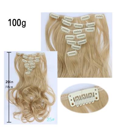 Iluu 16 Clip In Synthetic Hair Extensions - 100g Long Wavy Curly Light Pink #2317 for Cosplay & Party - Full Head Thick 7 Pieces - Buy Online on GoSupps.com