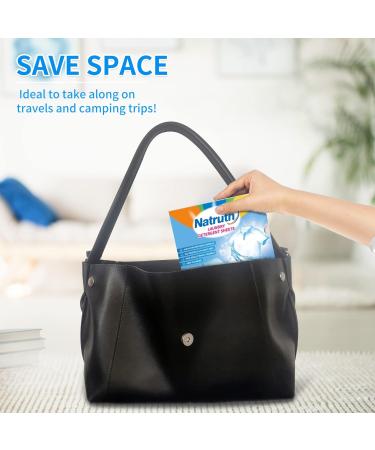 NATRUTH Natural Laundry Detergent Sheets - 35 Fresh Scented Biodegradable Strips for 70 Loads - Travel-Friendly & Plastic-Free - Buy Online on GoSupps.com