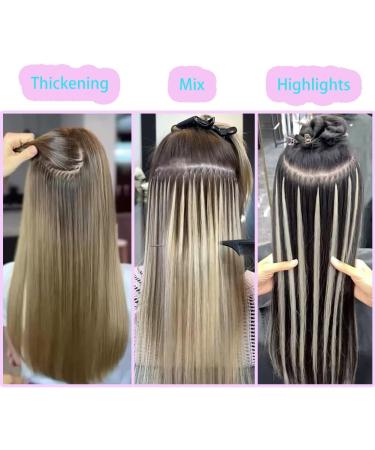 Saisifen Keratin Nail Tip Hair Extensions for Women 613# Bleach blonde Real Human Hair U-tip Hair Extension 50g 100 Strands 16 Inch(40cm) 16 inches (40cm) 613# bleach blonde - Buy Online on GoSupps.com