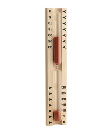 TFA Dostmann sauna hourglass 40.1046 made of beech sauna accessories 0 to 30 minutes brown-red L 52 x W 33 x H 286 mm - Buy Online on GoSupps.com