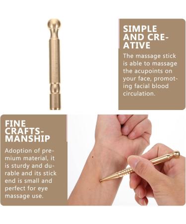 Fomiyes Relaxing Deep Salon Acupuncture Pencil Set - Professional Handheld Massage Tools Golden Earplugs & Facial Reflex Zone Therapy - 4PCS - Buy Online on GoSupps.com