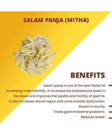 YAAJ Salam Panja (Mitha) 25 g | Dried Haddit | Panchaule Dactylorhiza Hatagirea | Salab Panja Meetha | Lucky hand root - Buy Online on GoSupps.com