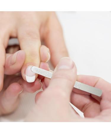 Nail File | Stainless Steel File - Toenail File for Natural Nails Pedicure Tool Nail Care for Home Salon or Travel Use A-12 short - Buy Online on GoSupps.com