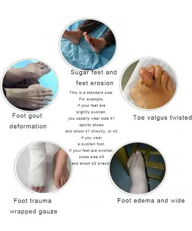 HDGZ Diabetic Shoes for Elderly with Swollen Feet - Adjustable X-Wide Non-Slip Sneakers for Edema - Size 9 Wide Men - Buy Online on GoSupps.com