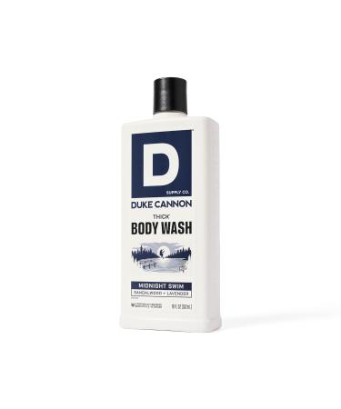 Duke Cannon Supply Co. Thick High Viscosity Body Wash - 3X Thicker Cleansing Shower and Bath Gel Mineral-Enriched Body Wash for Men - Sandalwood + Lavender - Mens Body Scrub - Midnight Swim (18 oz) - Buy Online on GoSupps.com