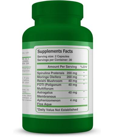 Vegan Spirulina Pratensis Stem Cells Supplement - 60 Capsules - Buy Online on GoSupps.com