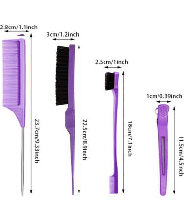 Whnbuij Styling comb buildup brush detangling combs and portable teasing barbell division braiding tools for styling travel daily use lilac - Buy Online on GoSupps.com