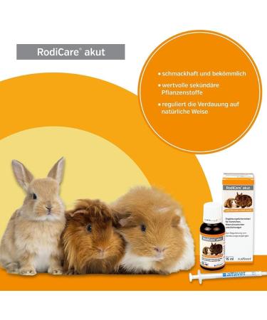 Alfavet Rodicare Acute Supplement - Digestive Aid for Rabbits Guinea Pigs & Small Rodents | 15ml Glass Bottle with Dosing Sprayer - Buy Online on GoSupps.com
