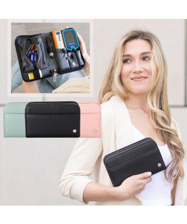 Sugar Medical Heritage Diabetes Supply & Insulin Pen Case (Black) - Organize Glucose Meter, Insulin Pens, Vials, Lancets, Test Strips, Glucagon & Pump Supplies - Buy Online on GoSupps.com