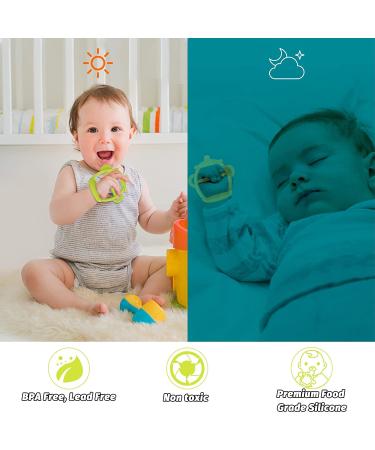 UANLAUO Baby Teething Toys for 0-6 and 6-12 Months | Silicone Hand Teether for Soothing Sore Gums | BPA-Free & Non-Toxic | Boy Girl - Buy Online on GoSupps.com