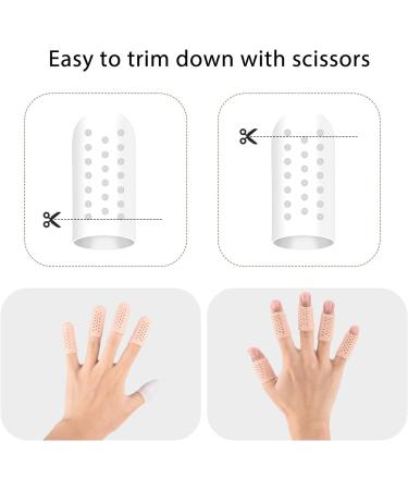 RosewineC 12pcs Gel Finger Cots - Silicone Finger Protectors for Hand Eczema & Arthritis Relief (2 Colors) - Buy Online on GoSupps.com