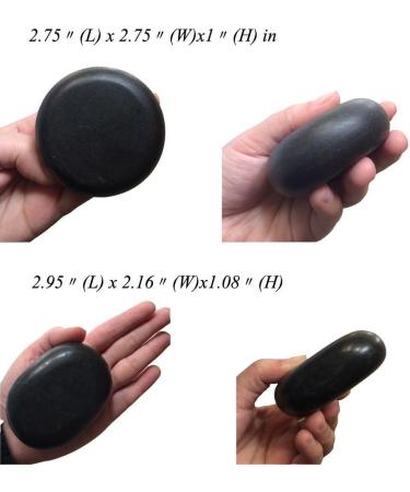 OKSANO 16-Piece Basalt Massage Stone Set | Ideal for Spas Massage Therapy & Relaxation - International Shipping Available - Buy Online on GoSupps.com
