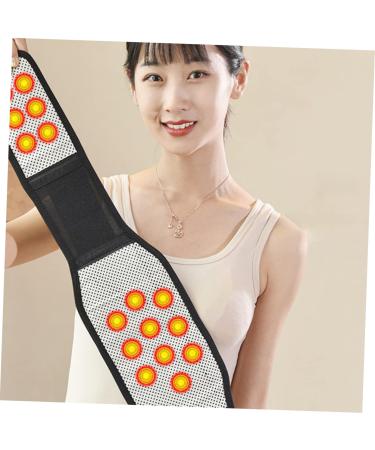 1pc Waist Support Heating Pad - Lumbar Massager Back Brace with Magnetic Bracket | Elastic Silk Screen Strap | Pain Relief & Comfort - Buy Online on GoSupps.com