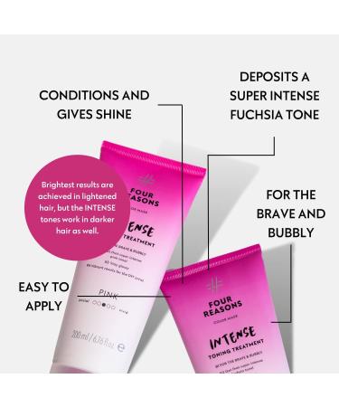 Four Reasons Intensive Toning Treatment Fuchsia - Semi-Permanent Direct Dye Hair Color for Vibrant Results | 200 ML - Ideal for Lightened & Colored Hair - Buy Online on GoSupps.com