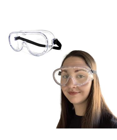 Safety Goggles FDA Registered Anti-Fog Eye Protection Goggles Safety Lab Goggles Medical Goggles Nurse Goggles Medical Protection Science Goggles Schools (Goggle No Air Ventilation 1 Pack) Goggle No Air Ventilation 1 Pack