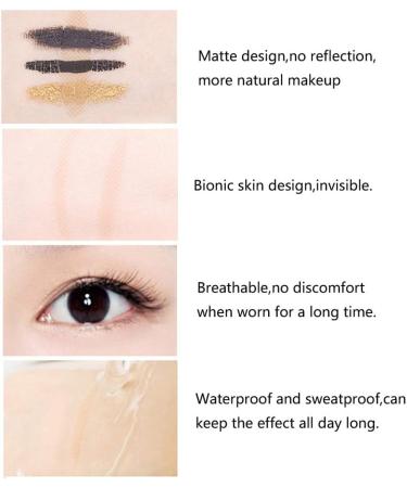 1800 Pcs Double Eyelid Stickers: 3 Shapes, Breathable & Invisible Tapes for Women - Skin-Colored Adhesive Lace Makeup Tools - Buy Online on GoSupps.com