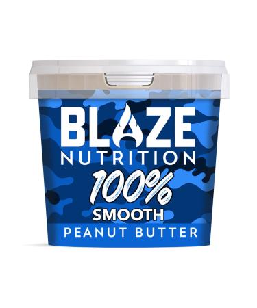 Blaze Nutrition Smooth Peanut Butter 1kg 30% Protein Extra Runny Natural 100% Roasted Peanuts No added Sugar Salts or Palm Oil Source of Magnesium Vitamins B1 B6 E
