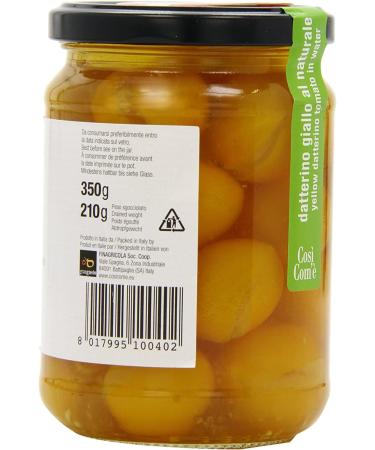  Italian Gourmet E.R. Cos Com' Datterino Giallo al Naturale Lot de 6 tomates jaunes naturelles en verre de 350 g + bo te de 400 g - Buy Online on GoSupps.com