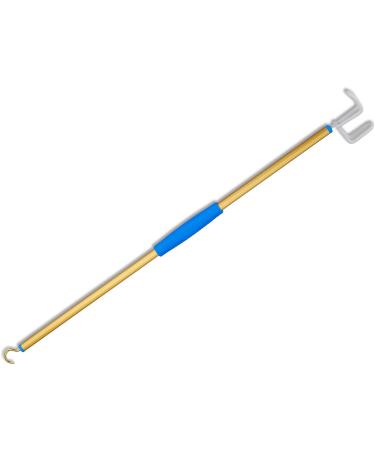 NOVA Dressing Stick for Clothing & Socks, Multi-Use Extra Long 27 Hook Stick with Non-Slip Grip Handle