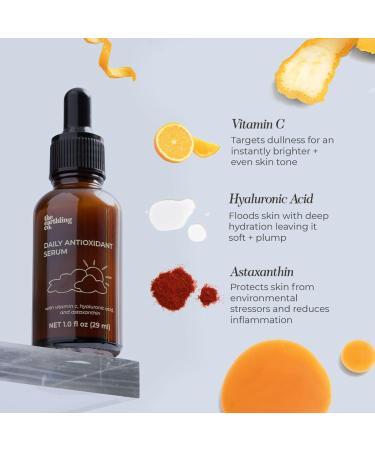 Earthling Co. Antioxidant Serum 1.0 fl oz - Brightening & Even Skin Tone - Vitamin C & Hyaluronic Acid - Gentle & Hydrating for Sensitive Skin - Buy Online on GoSupps.com