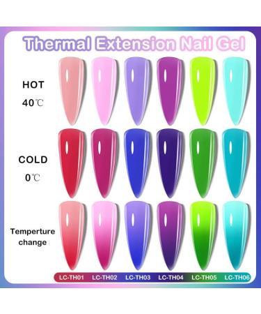 Lilycute 8ml Thermal Extension Nail Gel Hard Gel Semi Permanent Temperature Color-Changing Nail Polish Prolong Nail Art Varnish - Nail Gel - Buy Online on GoSupps.com