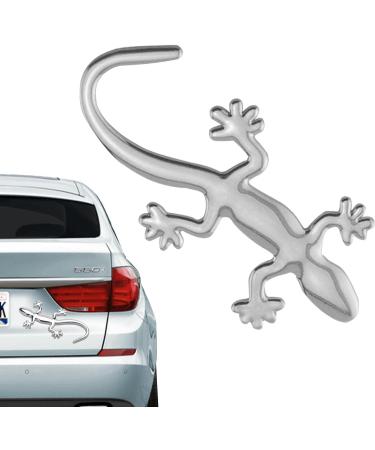 3D Gecko Car Sticker | Metal Wall Decor | Gecko Decal Badge Badge Decoration Car Accessories Calakono Silver - Buy Online on GoSupps.com