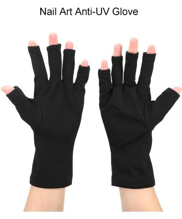UV Gloves for Gel Nails 1 Pair AntiUV Glove LED Nail Art Curing Lamp UV Protection Glove Nail Art Skin Care Glove for Nail Lamp Skin Care Fingerless Gloves Protect Hands (OKJHFDNpAYuUlO-11) OKJHFD4wksz2m0da-11 - Buy Online on GoSupps.com
