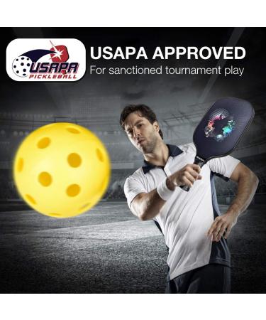 Niupipo Pro Graphite Pickleball Paddle Set - USAPA Approved, Polypropylene Honeycomb Core, Lightweight Racket with Cushion Grip, Includes 2 Paddles, 4 Balls, Portable Bag - Buy Online on GoSupps.com