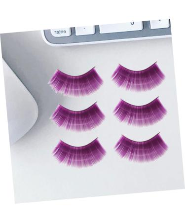 Beavorty 6 Pairs Black Lash Lengthening Mascara Black Curling Mascara Growth Serum 3d Layered Effect Eyelashes Black Costume Purple Clothing Fake Eyelashes Cosplay Accessories - Buy Online on GoSupps.com