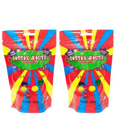 Cotton Mouth Candy Dry Mouth Relief Fruit Mix 3.3 Ounce Bag (2 Bags) | Relieves Dry Mouth & Increases Saliva Production Sugar Free Gluten Free Delicious Fruit Flavor Individually Wrapped 30 Ct