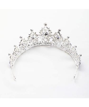 FORSEVEN Crystal Wedding Crown Tiara - Rhinestone Decor Headband for Women & Girls - Blue Princess Bridal Hair Ornament - Buy Online on GoSupps.com