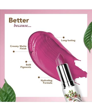 Moisture Matte Lipstick - Red Wine | Long-Lasting Hydrating Organic & Vegan | Creamy Matte Finish | 4gm - Buy Online on GoSupps.com