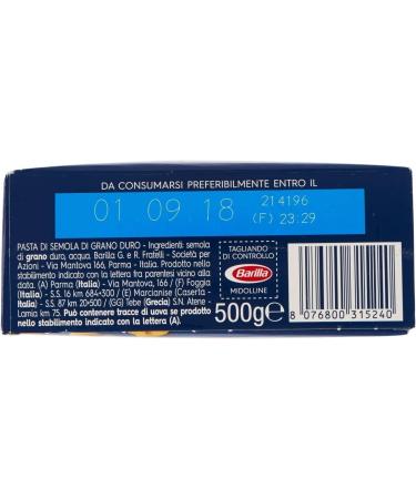  Italian Gourmet E.R. Barilla Midolline No. 24 Pack of 5 packs of 100% Italian pasta 500g + Italian gourmet polpa 400g - Buy Online on GoSupps.com