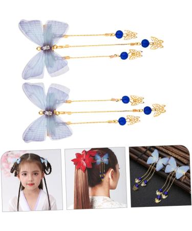 FOMIYES 5 Pairs Hanfu Butterfly Headdress Hanfu Hair Clip Metal Side Hair Barrette Fabric Hairpin Tassel Hair Clips Jeweled Hair Clips Chinese Hair Clips Chinese Style Child China Alloy - Buy Online on GoSupps.com