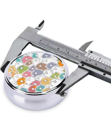 Cute Colorful Sheep Mini Round Pill Box | 3 Compartment Pill Organizer for Travel Home & Office - Buy Online on GoSupps.com