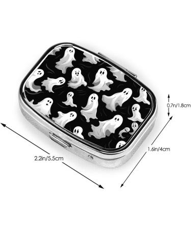 Halloween Goth Printed Square Pill Box | Portable Medicine Organizer for Travel - Buy Online on GoSupps.com