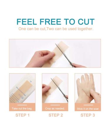 Soothing Silicone Scar Removal Sheets | Flattens & Softens Scars from C-sections, Burns, Stretch Marks & Acne | Effective on New & Old Scars - Buy Online on GoSupps.com