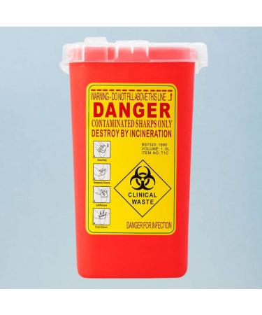 EXCEART Biohazard Sharps Disposal Container - Small Portable Needle and Syringe Disposal for Travel and Home Use (Red) - Buy Online on GoSupps.com