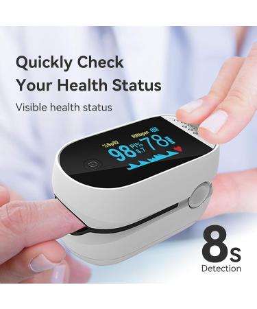 Buy High-Definition Fingertip Pulse Oximeter with Alarm | Fast & Accurate Oxygen Monitor - Includes Batteries & Lanyard - Buy Online on GoSupps.com