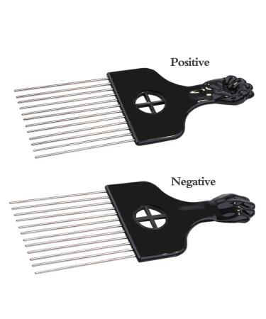 Metal Afro Hair Pick Comb - Detangle Wig Braid Styling Comb (1 Pack) - Buy Online on GoSupps.com
