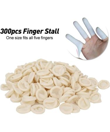 QANYEGN 300 Pieces Latex Finger Cots Disposable Finger Covers Powder Free Finger Condom With Nonslip Antistatic Contact Prevention Milky White Color - Buy Online on GoSupps.com
