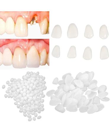 Fake Tooth Repair Kits DIY Dental Care Kit Glue for Filling Missing Broken Teeth Crowns and Bridges Moldable Fake Teeth to Regain Your Beautiful Smile in Minutes-White Color
